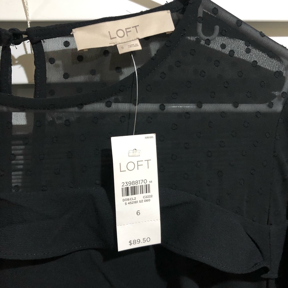 Loft black dress NWT
